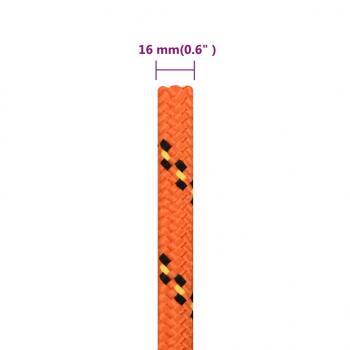 Bootsseil Orange 16 mm 50 m Polypropylen