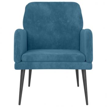 Sessel Blau 62x79x79 cm Samt