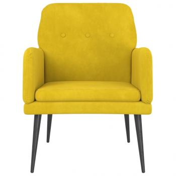 Sessel Gelb 62x79x79 cm Samt