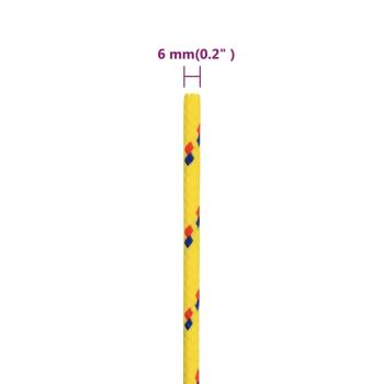 Bootsseil Gelb 6 mm 250 m Polypropylen