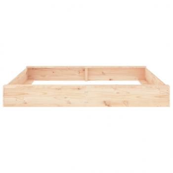Sandkasten mit Sitzen Quadratisch Massivholz Kiefer