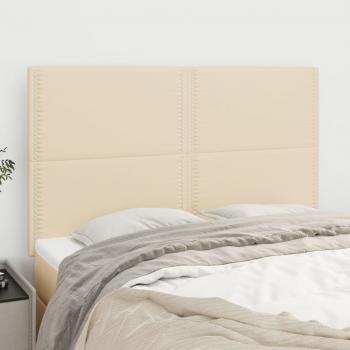 ARDEBO.de - Kopfteile 4 Stk. Creme 72x5x78/88 cm Stoff