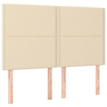 Kopfteile 4 Stk. Creme 72x5x78/88 cm Stoff