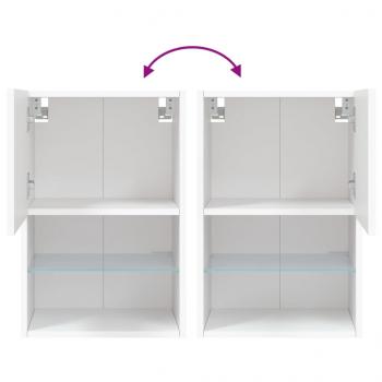 TV-Schrank mit LED-Leuchten Weiß 40,5x30x60 cm