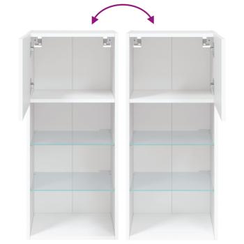 TV-Schrank mit LED-Leuchten Weiß 40,5x30x90 cm