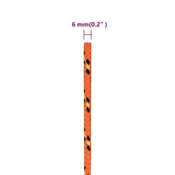 Bootsseil Orange 6 mm 50 m Polypropylen
