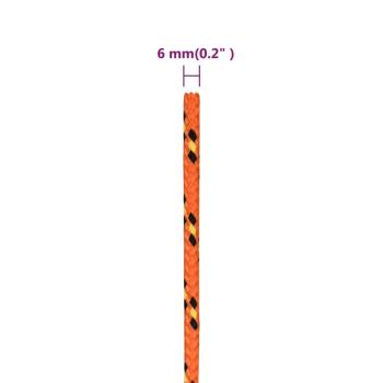 Bootsseil Orange 6 mm 50 m Polypropylen