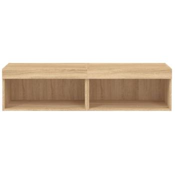 TV-Schränke mit LED-Leuchten 2 Stk. Sonoma-Eiche 60x30x30 cm