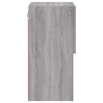 TV-Schrank mit LED-Leuchten Grau Sonoma 30,5x30x60 cm