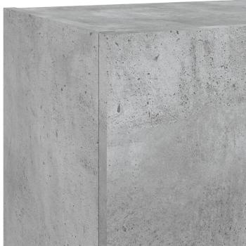 TV-Schrank mit LED-Leuchten Betongrau 40,5x30x90 cm