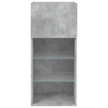 TV-Schrank mit LED-Leuchten Betongrau 40,5x30x90 cm