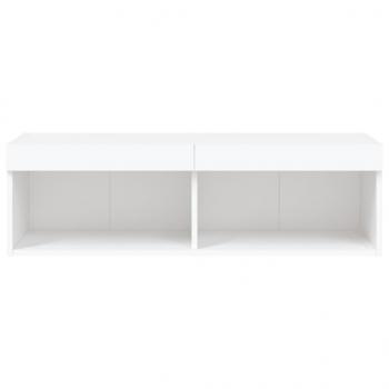 TV-Schrank mit LED-Leuchten Weiß 100x30x30 cm