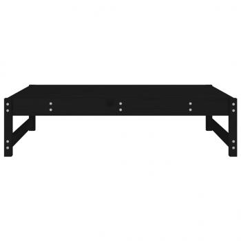 Gartenhocker Schwarz 120x80 cm Massivholz Kiefer