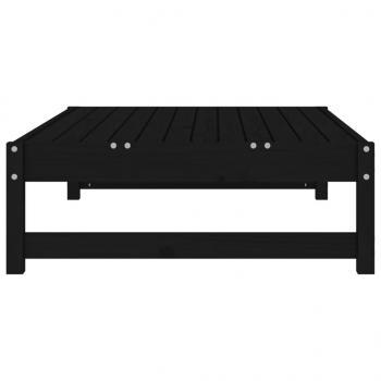 Gartenhocker Schwarz 120x80 cm Massivholz Kiefer