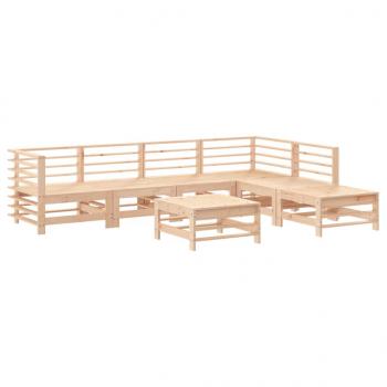 7-tlg. Garten-Lounge-Set Massivholz Kiefer