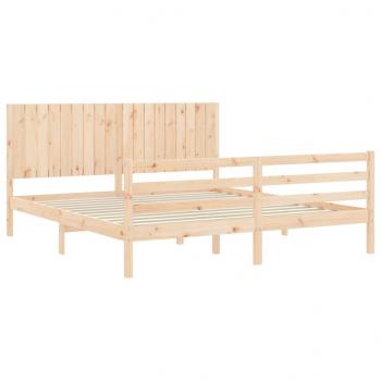 Massivholzbett mit Kopfteil