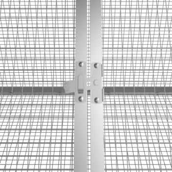 Kaninchenkäfig Grau 302,5x80,5x71 cm Verzinkter Stahl