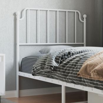 ARDEBO.de - Kopfteil Metall Weiß 90 cm