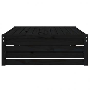 Gartenhocker Schwarz 120x80 cm Massivholz Kiefer
