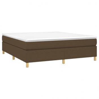 Boxspringbett mit Matratze Dunkelbraun 160x200 cm Stoff