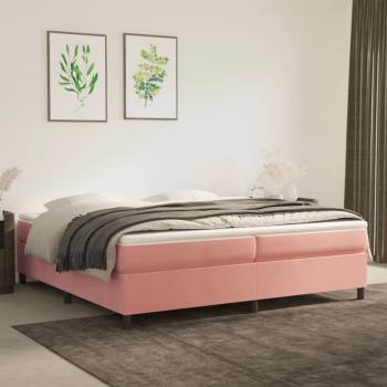 ARDEBO.de - Boxspringbett mit Matratze Rosa 200x200 cm Samt