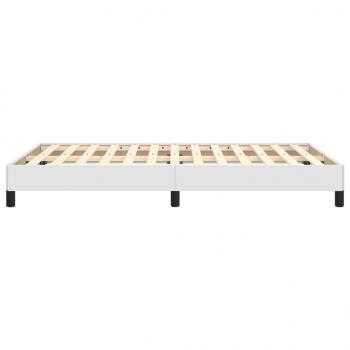Bettgestell Weiß 120x200 cm Kunstleder