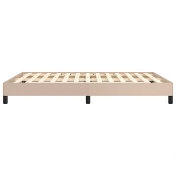 Bettgestell Cappuccino-Braun 140x190 cm Kunstleder