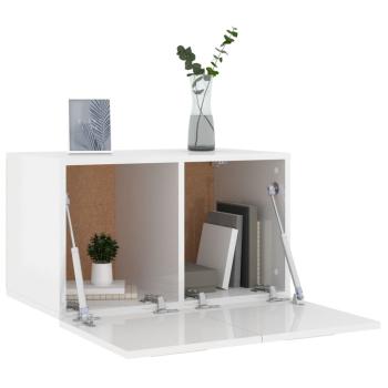 ARDEBO.de - Wandschrank Hochglanz-Weiß 60x36,5x35 cm Holzwerkstoff
