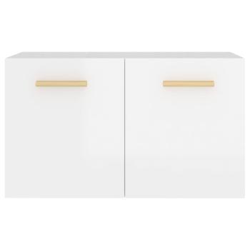 Wandschrank Hochglanz-Weiß 60x36,5x35 cm Holzwerkstoff