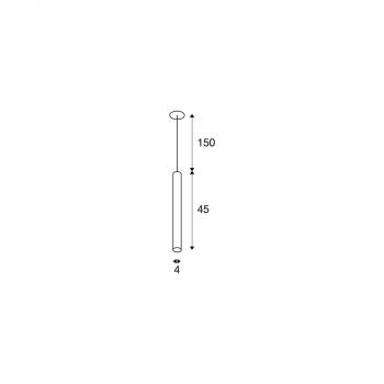 SLV HELIA 40 Pendelleuchte, LED, 3000K, rund, schwarz, Einbauversion (158410)