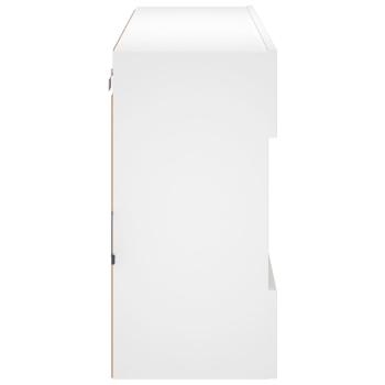 TV-Wandschrank mit LED-Leuchten Weiß 98,5x30x60,5 cm