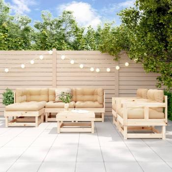 ARDEBO.de - 7-tlg. Garten-Lounge-Set Massivholz Kiefer