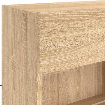 TV-Wandschrank mit LED-Leuchten Sonoma-Eiche 98,5x30x60,5 cm