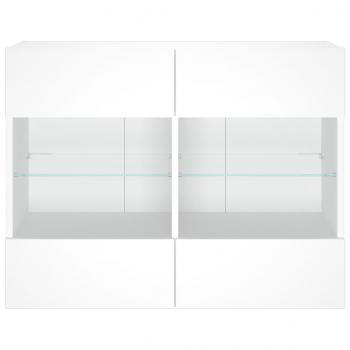 TV-Wandschrank mit LED-Leuchten Weiß 78,5x30x60,5 cm