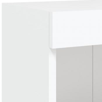 TV-Wandschrank mit LED-Leuchten Weiß 100x30x40 cm