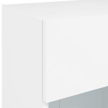 TV-Wandschränke mit LED-Leuchten 2 Stk. Weiß 40x30x60,5 cm