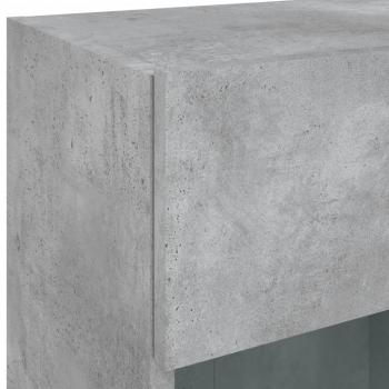 TV-Wandschränke mit LED-Leuchten 2 Stk. Betongrau 40x30x60,5 cm