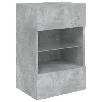 TV-Wandschränke mit LED-Leuchten 2 Stk. Betongrau 40x30x60,5 cm