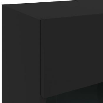 TV-Wandschrank mit LED-Leuchten Schwarz 40x30x60,5 cm
