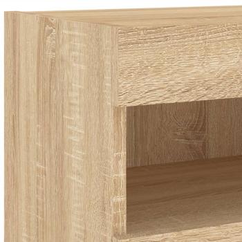 TV-Wandschrank mit LED-Leuchten Sonoma-Eiche 80x30x40 cm