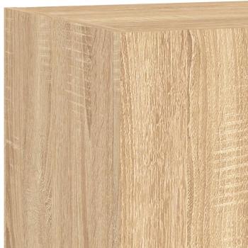 TV-Wandschrank mit LED-Leuchten Sonoma-Eiche 80x35x31 cm