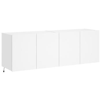 ARDEBO.de - TV-Wandschränke mit LED-Leuchten 2 Stk. Weiß 60x35x41 cm