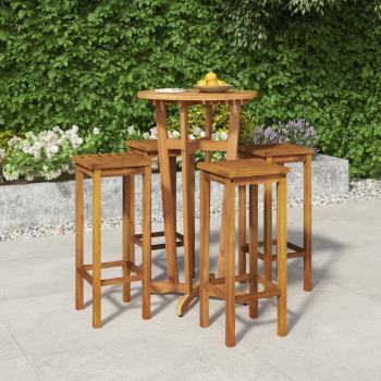 ARDEBO.de - 5-tlg. Gartenbar-Set Massivholz Akazie
