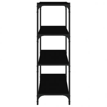 Bücherregal Schwarz 60x33x100 cm Holzwerkstoff und Stahl