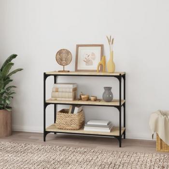 Bücherregal Sonoma-Eiche 80x33x70,5 cm Holzwerkstoff und Stahl