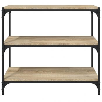 Bücherregal Sonoma-Eiche 80x33x70,5 cm Holzwerkstoff und Stahl