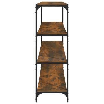 Bücherregal Räuchereiche 100x33x100 cm Holzwerkstoff und Stahl