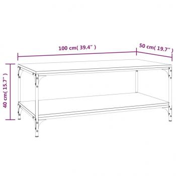 Couchtisch Schwarz 100x50x40 cm Holzwerkstoff