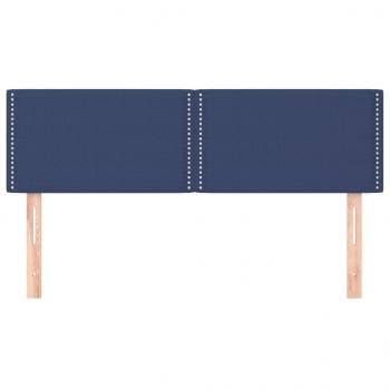 Kopfteile 2 Stk. Blau 72x5x78/88 cm Stoff