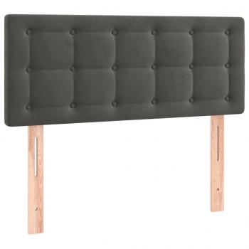 Boxspringbett mit Matratze & LED Dunkelgrau 100x200 cm Samt